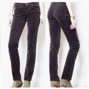 AG Adriano goldschmied  Women gray corduroy Jeans 28R Stevie slim straight rodeo